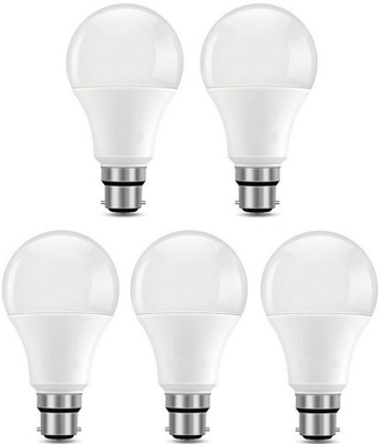Saish Solutions 12 W Basic Round B22 LED Bulb(White, Pack of 5)