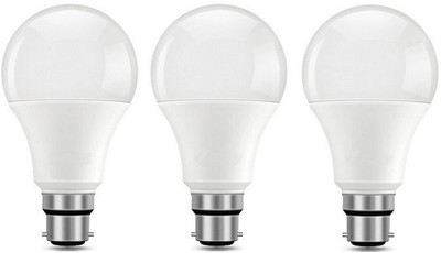 Saish Solutions 12 W Basic Round B22 LED Bulb(White, Pack of 3)