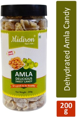 Midiron Organic and Natural Dehydrated Amla Candy 200 gm in Pet Jar Amla Candy(200 g)