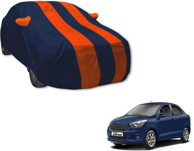 MOCKHE Car Cover For Ford Figo Aspire (With Mirror Pockets)(Blue, Orange)