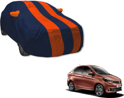 Auto Hub Car Cover For Tata Tigor (With Mirror Pockets)(Blue, Orange)