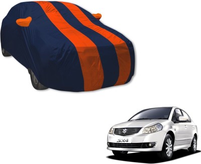 Auto Hub Car Cover For Maruti Suzuki SX4 (With Mirror Pockets)(Blue, Orange)