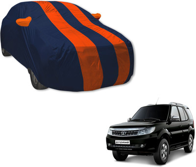 MOCKHE Car Cover For Tata Safari Storme (With Mirror Pockets)(Blue, Orange)