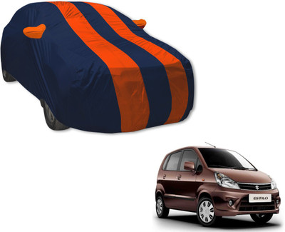 MOCKHE Car Cover For Maruti Suzuki Zen Estilo (With Mirror Pockets)(Blue, Orange)