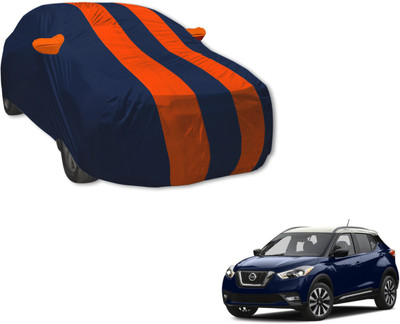 MOCKHE Car Cover For Nissan Kicks (With Mirror Pockets)(Blue, Orange)