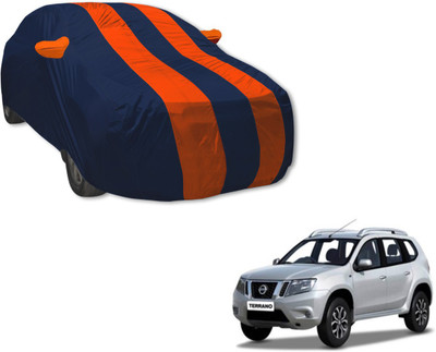MOCKHE Car Cover For Nissan Terrano (With Mirror Pockets)(Blue, Orange)