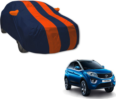 Auto Hub Car Cover For Tata Nexon (With Mirror Pockets)(Blue, Orange)