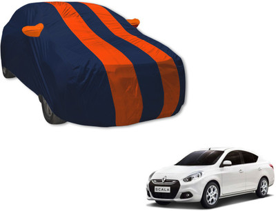 MOCKHE Car Cover For Renault Scala (With Mirror Pockets)(Blue, Orange)