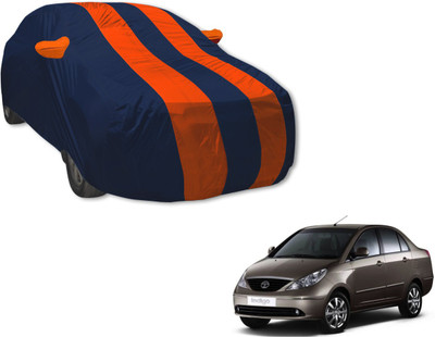 Auto Hub Car Cover For Tata Indigo CS (With Mirror Pockets)(Blue, Orange)