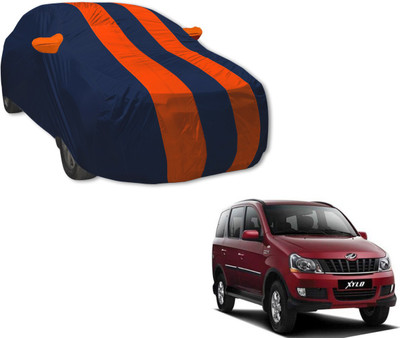 MOCKHE Car Cover For Mahindra Xylo (With Mirror Pockets)(Blue, Orange)