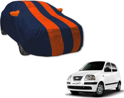 Auto Hub Car Cover For Hyundai Santro Xing (With Mirror Pockets)(Blue, Orange)