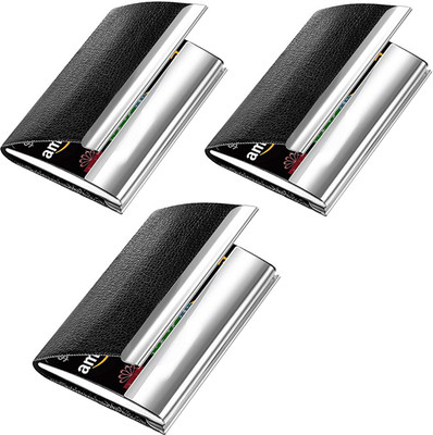 VeleSolv 30 Card Holder(Set of 3, Black)