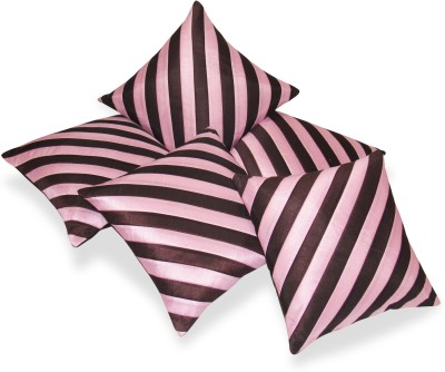 DCUSHION Dupion Silk Cushions Cover(Pack of 5, 30 cm*30 cm, Pink, Brown)