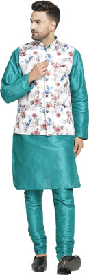 B BEN Men Kurta Pyjama Ethnic Jacket Set