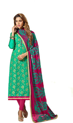 Polly Trends Cotton Silk Blend Woven Salwar Suit Material(Unstitched)