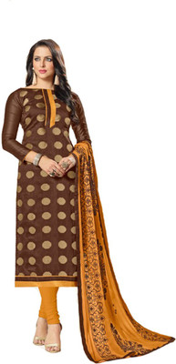 Polly Trends Cotton Silk Blend Woven Salwar Suit Material(Unstitched)