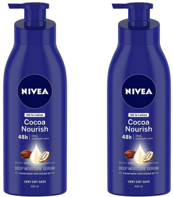 NIVEA Cocoa Nourish Body Lotion (400 ml) SET OF 2(800 ml)