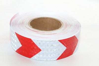 Laps of Luxury GD755 DC Arrow shape Tape 50.8 mm x 7.31 m Red, Silver Reflective Tape(Pack of 1)