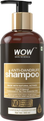 WOW SKIN SCIENCE Anti Dandruff No Parabens & Sulphates Shampoo(300 ml)