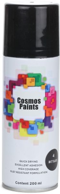 Cosmos Paints Matt Black Spray Paint 200 ml(Pack of 1)