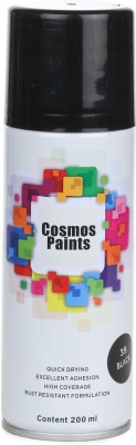 Cosmos Paints Gloss Black Spray Paint 200 ml(Pack of 1)