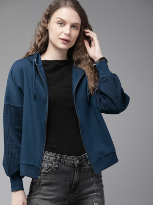 Roadster Full Sleeve Solid Women Sweatshirt