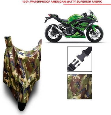 MSR STORE Waterproof Two Wheeler Cover for Kawasaki(Ninja 300, Blue)