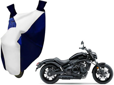 WolkomHome Two Wheeler Cover for Kawasaki(Blue, White)