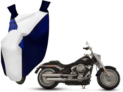 WolkomHome Two Wheeler Cover for Harley Davidson(Blue, White)