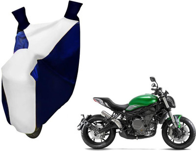 WolkomHome Two Wheeler Cover for DSK Benelli(Blue, White)