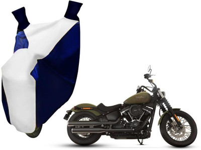 WolkomHome Two Wheeler Cover for Harley Davidson(Blue, White)