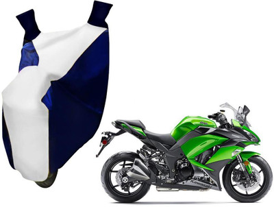 WolkomHome Two Wheeler Cover for Kawasaki(Ninja 1000, Blue, White)