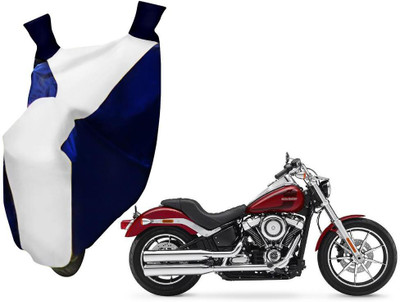 WolkomHome Two Wheeler Cover for Harley Davidson(Blue, White)