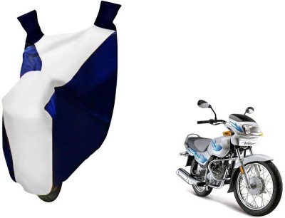 WolkomHome Two Wheeler Cover for TVS(Victor New, Blue, White)