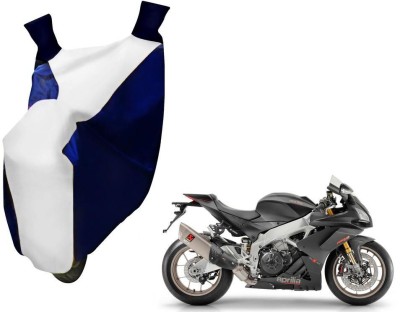 WolkomHome Two Wheeler Cover for Aprilia(Blue, White)