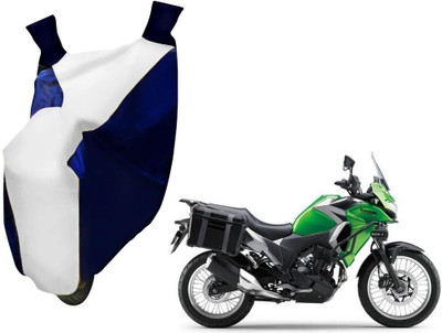 WolkomHome Two Wheeler Cover for Kawasaki(Ninja 300, Blue, White)