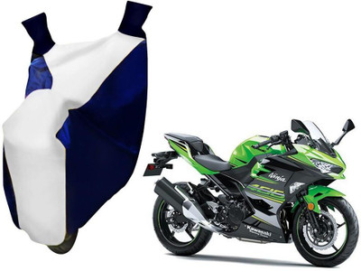 WolkomHome Two Wheeler Cover for Kawasaki(Ninja 300, Blue, White)