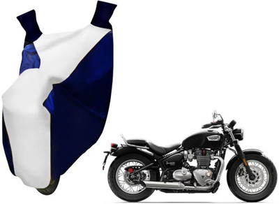 WolkomHome Two Wheeler Cover for Triumph(Blue, White)
