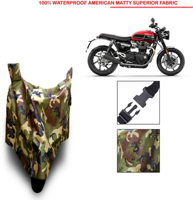 MSR STORE Waterproof Two Wheeler Cover for Triumph(Blue)