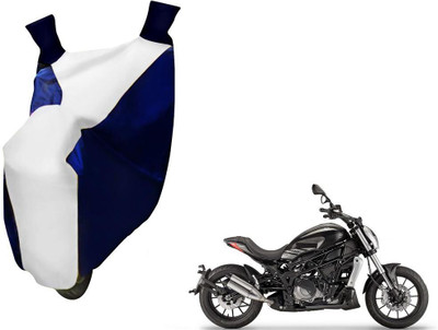 WolkomHome Two Wheeler Cover for DSK Benelli(Blue, White)