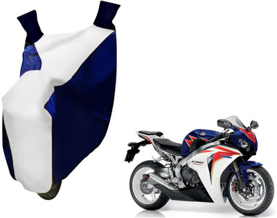 WolkomHome Two Wheeler Cover for Honda(CBR 1000RR, Blue, White)