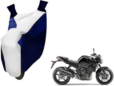 WolkomHome Two Wheeler Cover for Yamaha(FZ, Blue, White)