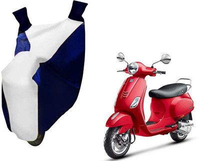 WolkomHome Two Wheeler Cover for Piaggio(Vespa LX, Blue, White)
