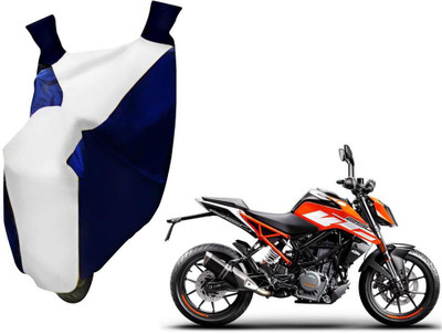 WolkomHome Two Wheeler Cover for KTM(Duke 200, Blue, White)