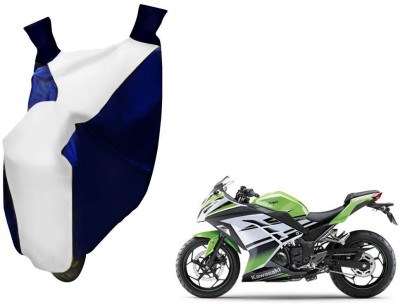 WolkomHome Two Wheeler Cover for Kawasaki(Ninja 250, Blue, White)