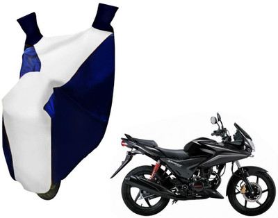 WolkomHome Two Wheeler Cover for Honda(CBF Stunner, Blue, White)