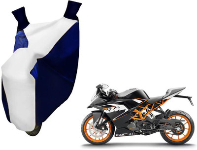 WolkomHome Two Wheeler Cover for KTM(RC 200, Blue, White)