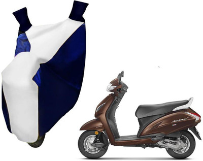 WolkomHome Two Wheeler Cover for Honda(Activa 5G, Blue, White)