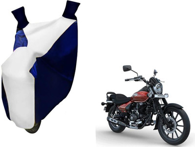 WolkomHome Two Wheeler Cover for Bajaj(Avenger 220 Cruise, Blue, White)