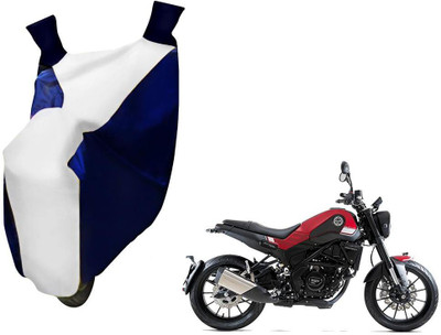 WolkomHome Two Wheeler Cover for DSK Benelli(Blue, White)